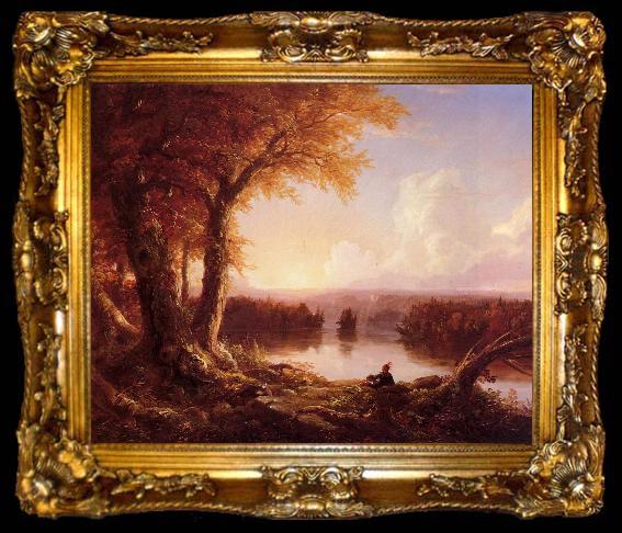 framed  Thomas Cole Indian at Sunset, ta009-2